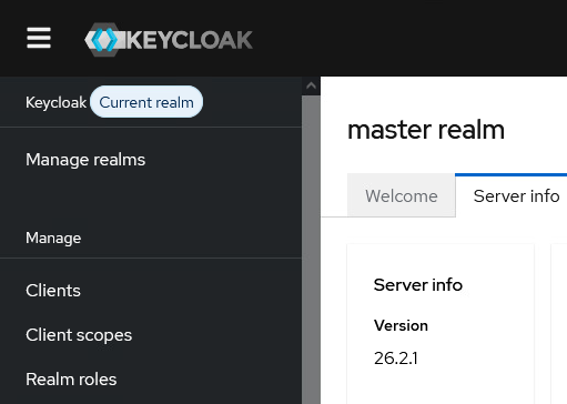Keycloak version